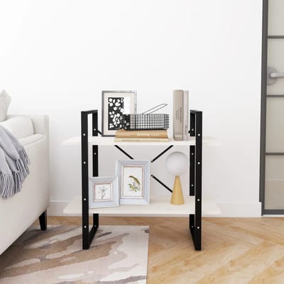 vidaXL - Boekenkast - met - 2 - schappen - 80x30x70 - cm - massief - grenenhout - wit