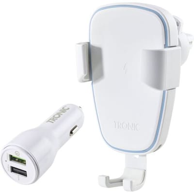 TRONIC Telefoonhouder auto met QI-lader (Wit)