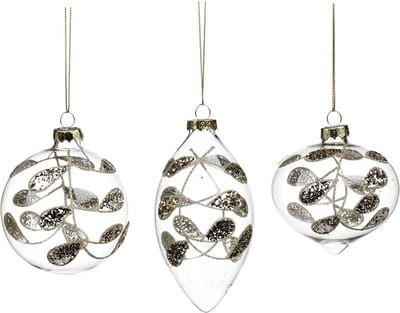 Goodwill Kerstbal Glas Goud D 8 cm Voordeelass. Per 3 Stuks
