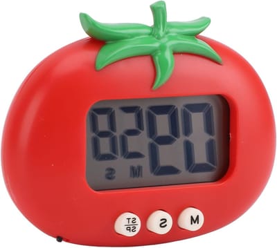 Digitale Keukentimer voor Kinderen - Tomaatvormige Countdown Timer voor Koken, Studie en Oefeningen met Magnetische Steun en Alarmfunctie