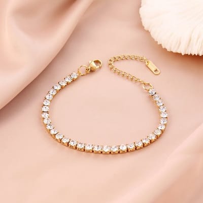 EHH BEAUTY -Luxe Armband -Zirkonia -Dames armband - Goudkleur -Diamantjes - Cadeau voor haar - Tennis armband- bracelet