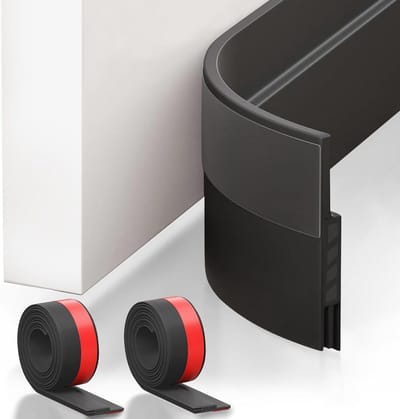 Deurtochtstopper voor binnen en buiten - Geluidsisolatie en stofbescherming - 2 stuks - Zwart