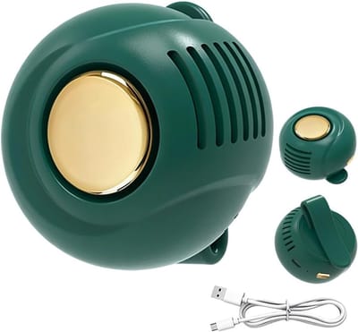 Ventilator - Mini ventilator - 2026 Handventilator - Oplaadbare accu met 3 standen, Draagbare, stille, compacte clipventilator – Geschikt voor buiten, reizen en kantoor – Met heupclip (groen)