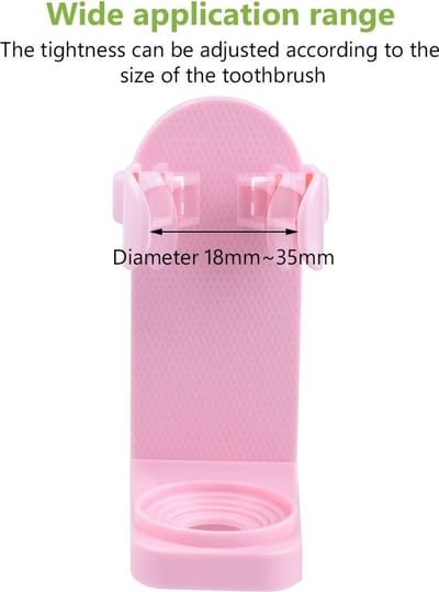 Tandenborstelhouder - Houder Elektrische Tandenborstel - Kleur Roze - zonder boren - geschikt voor Oral B Toothbrush - Zelfklevend hangende houder