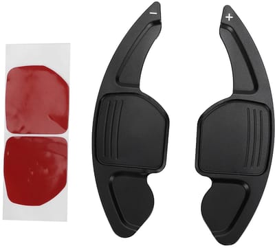 Dailygoody - Stuurwiel Paddle - Auto Shifter - Aluminium - Zwart - Hoogwaardige Kwaliteit - Geschikt voor A4L S5 - 2 Stuks