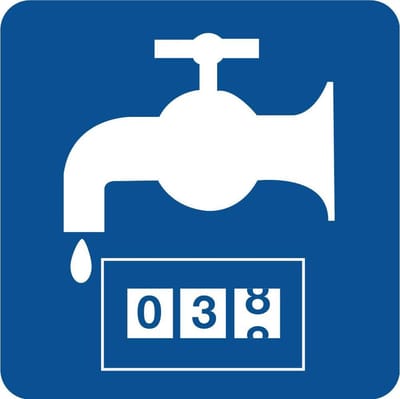Watermeter sticker 100 x 100 mm