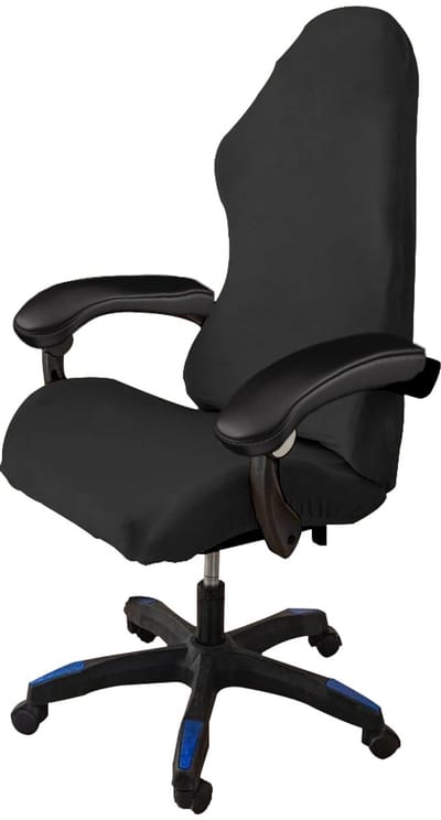 Meble odNowa - Gaming Stoel Hoezen - Zwarte Velours - Elastisch - Duurzaam