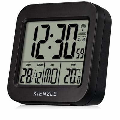 Kienzle Wekker - Reiswekker - Temperatuur - Zwart