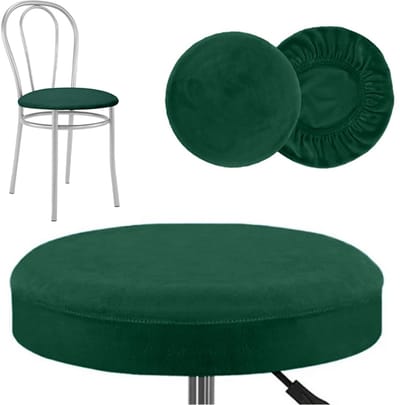 Meble odNowa - Weluurs Housse - Ovale Stoelzitting - Smaragd Groen