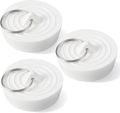 Badstop Set - Douche Afvoerplug - Water Dicht Maken - Effectieve Afdichting - 3 Stuks - Wit