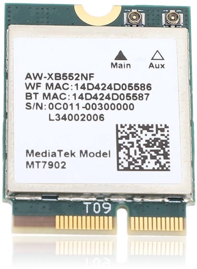 aladdien - MT7902 WiFi 6E Draadloze Netwerkkaart - 2400 Mbps Snelheid - Bluetooth 5.2 Ondersteuning - Tri-band 2,4 GHz 5 GHz 6 GHz - Geschikt voor W...