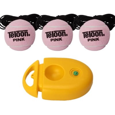 Solo Tennis Trainer Reboundbal met Koord voor Zelf Tennis Oefening Trainingshulpmiddel voor Volwassenen Kinderen Beginners Verdikte Basis