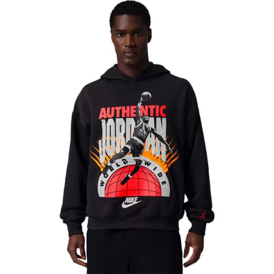 Jordan fleece Hoodies Heren - Zwart - Maat M - Katoen Jersey