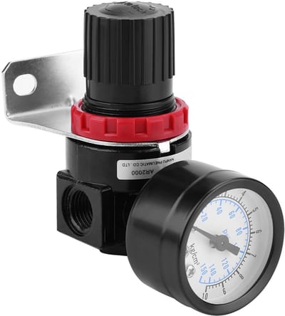 Dailygoods- Luchtdrukregelaar Verstelbaar - Drukregeling Compressor - G1/4 Aansluiting - Aluminiumlegering - 0,05 tot 0,85 MPa - Duurzaam en Stabiel - Drukregelaar