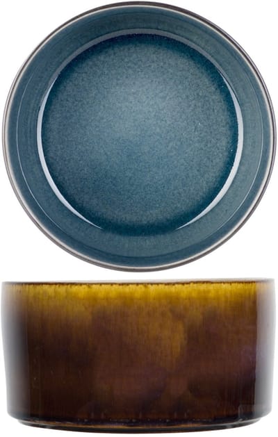 Cosy & Trendy Kleine Kom Quintana Blue 4 Stuks ø 14 cm 1000 ml Porselein - Vaatwasser-, Magnetron- & Ovenbestendig