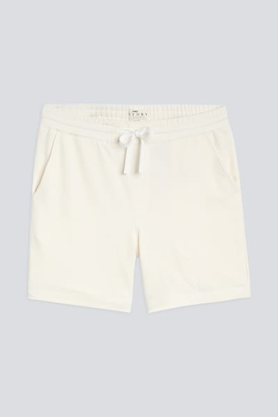 Track shorts Serie Felpa Stretch Whisper White