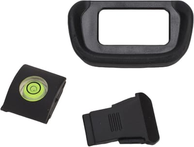 Camera Oogschelp - Zoeker Accessoire - Lange Opnames - Ingebouwde Waterpas - 12 x 7 x 1 cm - Zwart