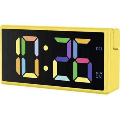 Hama wekker- Ibiza - Multicolor-display - USB oplaadfuntie - Geel