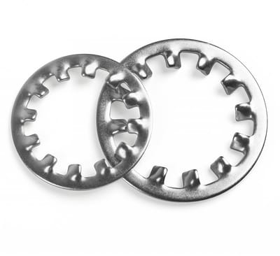 Set van 15 M8 Tandschijven, Bevestigingsringen, Roestvrij Staal, Binnenzijden, Getande Klemschijven, Assortiment Veerringen voor Schroefbevestiging en Montageaccessoires