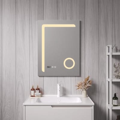Badkamerspiegel met LED Verlichting 80x60 cm - Dimbaar en Ontwasemingsfunctie
