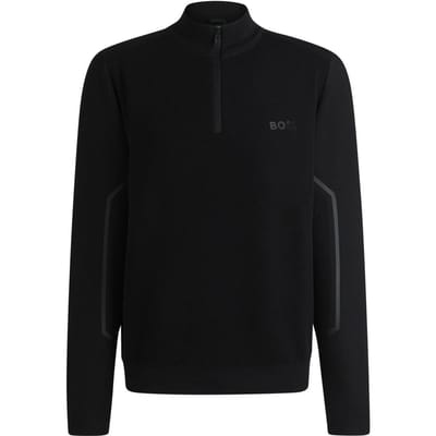 Boss Heren Zhine Regular-trui met lange mouwen (Zwart)