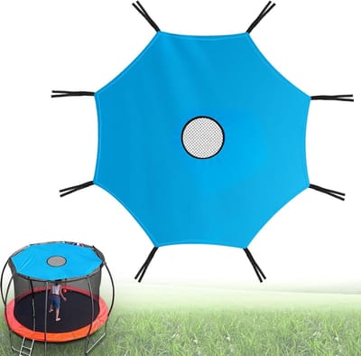 Trampoline tent met zonbescherming, waterdichte oxford canopy, UV-bestendige dekking voor buitenspeelplezier, diameter 305 cm, 8 stevige palen