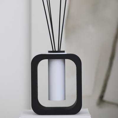 Destiny geurstokjes cozy plaid diffuser 200ml uniek 3d geprint design van gerecycled kunststof handgemaakt in nederland