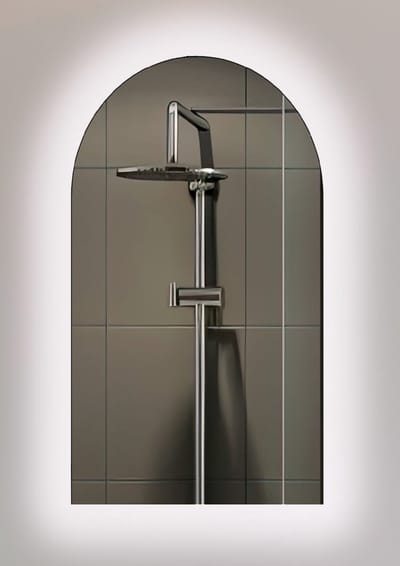Luna Serie - Halve Ovale LED Badkamer Spiegel - 50x90 cm - IP 44