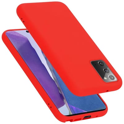 Cadorabo Hoesje geschikt voor Samsung Galaxy NOTE 20 in LIQUID ROOD - Beschermhoes gemaakt van flexibel TPU silicone Case Cover