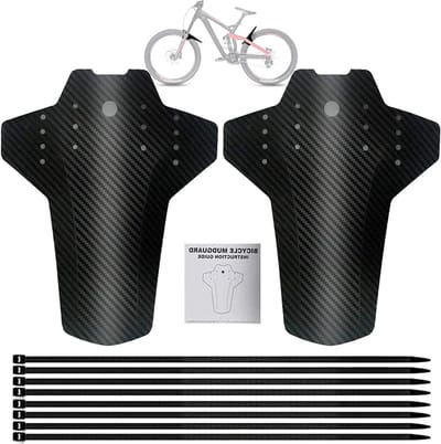 Set van 2 Universele Fiets Spatborden - Voor en Achter - Verstelbaar voor Mountainbike, Hybride en Racefiets
