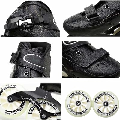 Inline Skates - Skeelers Volwassenen - Snel Skaten - Aluminium Frame - 110mm Wielen - Zwart