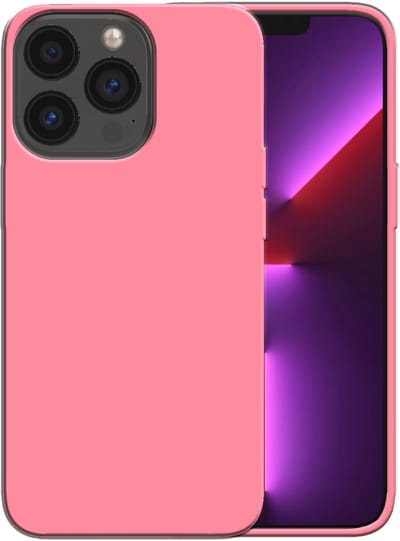 Smartphonica Siliconen hoesje voor iPhone 13 Pro case met zachte binnenkant - Roze geschikt voor iPhone 13 Pro