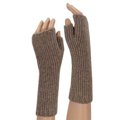 Lange vingerloze handschoenen - Dames - Fashion - Donker Taupe