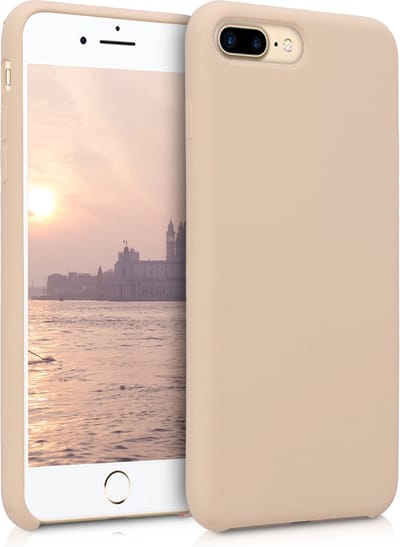 kwmobile telefoonhoesje geschikt voor Apple iPhone 7 Plus / iPhone 8 Plus - Hoesje met siliconen coating - Smartphone case in parelmoer
