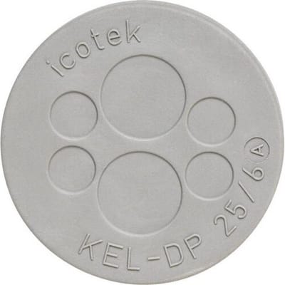 Icotek KEL-DP 50/35 Kabeldoorvoeringsplaat Klem-Ø (max.) 5.2 mm Elastomeer Grijs 1 stuk(s)
