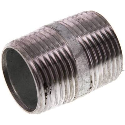 R 1'' Verzinkt Stalen Dubbele Pijpnippel 50 Bar DIN 2982 - 40mm [5 Stuks]