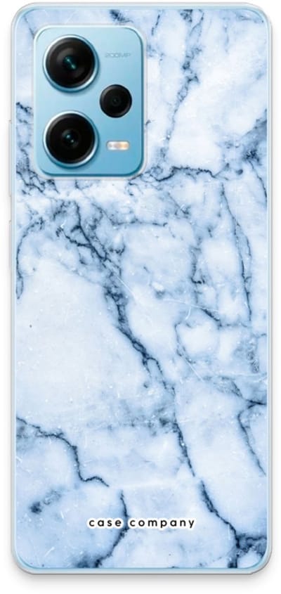 Case Company® - Hoesje geschikt voor Xiaomi Redmi Note 12 Pro Plus hoesje - Blauw marmer - Soft Cover Telefoonhoesje - Bescherming aan alle Kanten en Schermrand