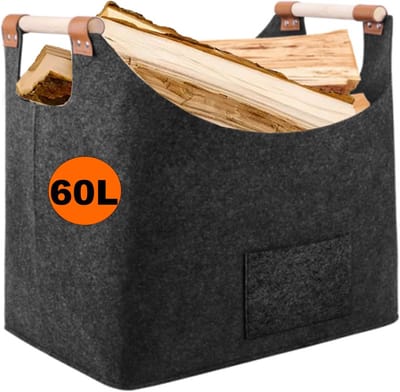 Omgoods - XXL Houten Mand voor Brandhout en Opslag