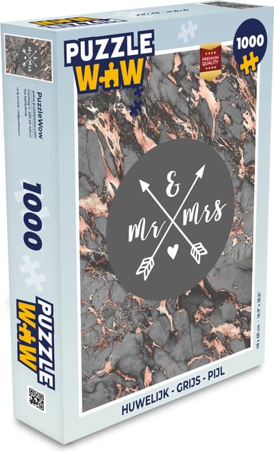 Puzzel Mr & Mrs - Spreuken - Quotes - Trouwen - Legpuzzel - Puzzel 1000 stukjes volwassenen