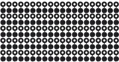 100 stuks kunststof scharnierende schroefafdekkappen, 5 mm sluiterschroeven met kappen, ringvormige klepbescherming voor M4 M5 schroefkoppen (zwart)