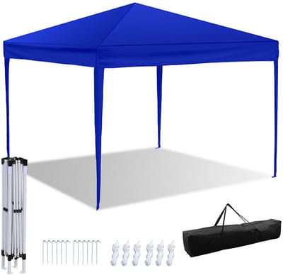 3x3 m Partytent Opvouwbaar Paviljoen Vouwtent Met Draagtas blauw