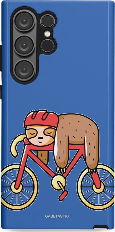 Casetastic hoesje geschikt voor Samsung Galaxy S23 Ultra - Dubbellaagse bescherming - Lui op reis - Fashion Case - Lavendel