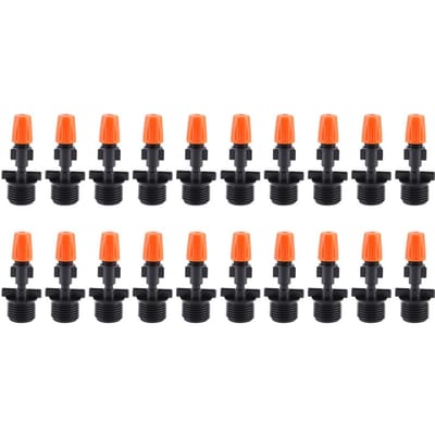 20 stuks G1/2in Enkelkoppige Oranje Tuinirrigatie Vernevelsproeier voor Kasgebruik orange