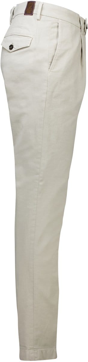Gardeur Pantalon katoen beige flatfront