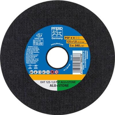 Doorslijpschijven voor non-ferrometalen en minerale materialen - 125 x 1,0 mm, 10 stuks