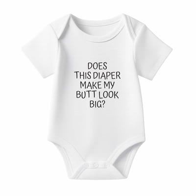 Romper Does this diaper make my butt look big? - wit - korte mouw