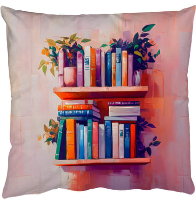 Sierkussens - Kussentjes Woonkamer - 50x50 cm - Planken - Boeken - Bladeren