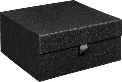 Luxe geschenkdoos ZWART GLITTER, cadeauverpakking, formaat 25x25x12cm (1 stuk)
