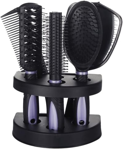 Professionele 5-delige Spiegel Haar Kam Set voor Vrouwen - Styling Tools voor Kapsels, Borstels en Krullen