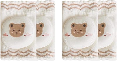Baby Kniebeschermers - Kruipen Bescherming - Baby Beschermen - Zachte Stof - 2 Paren - Multicolor